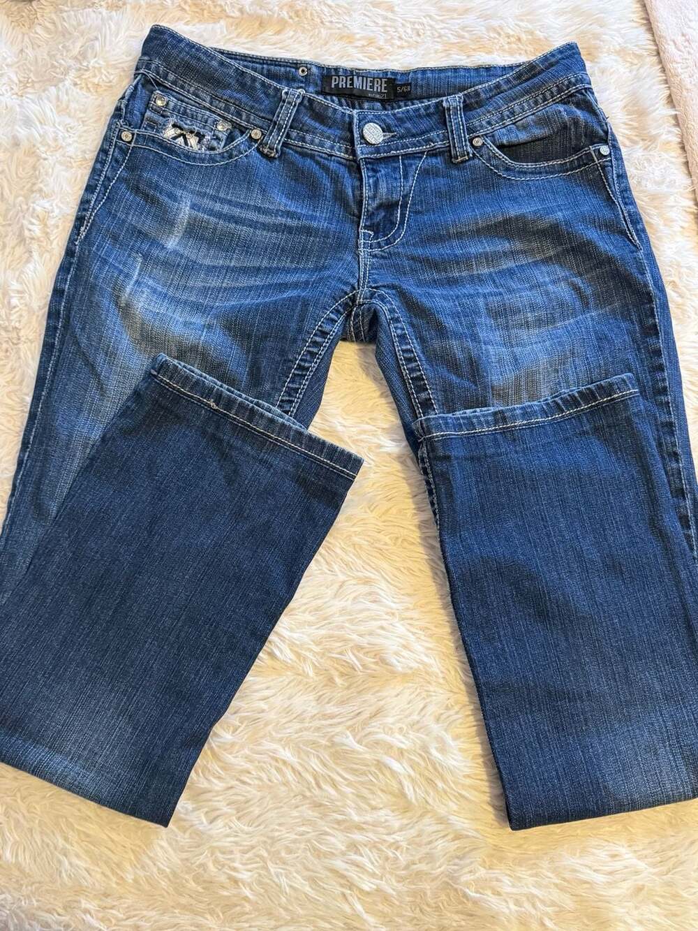 Premiere by rue21 Jeans Size 5/6R Embellished Distressed